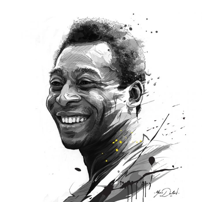 Pelé Portrait Papapaper